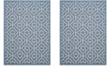 Safavieh Courtyard Blue and Beige 4' x 5'7" Sisal Weave Area Rug